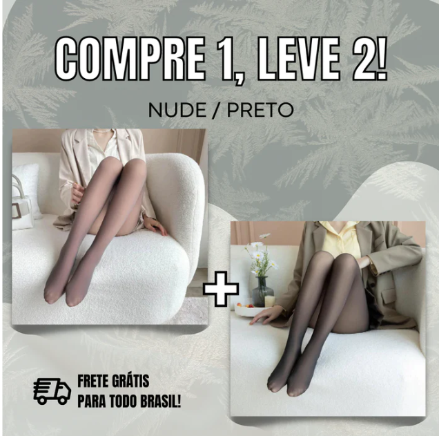 Meia-calça de Lã Translúcida - Tamanho Único 40 a 110kg | COMPRE 1 LEVE 2 |  Frete Grátis