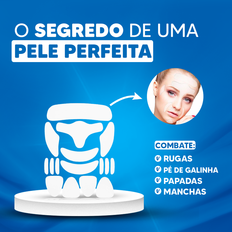 LipoFace™ - Adesivos Reutilizáveis Anti Rugas